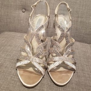 INC Ivory Satin Heels (size 9)